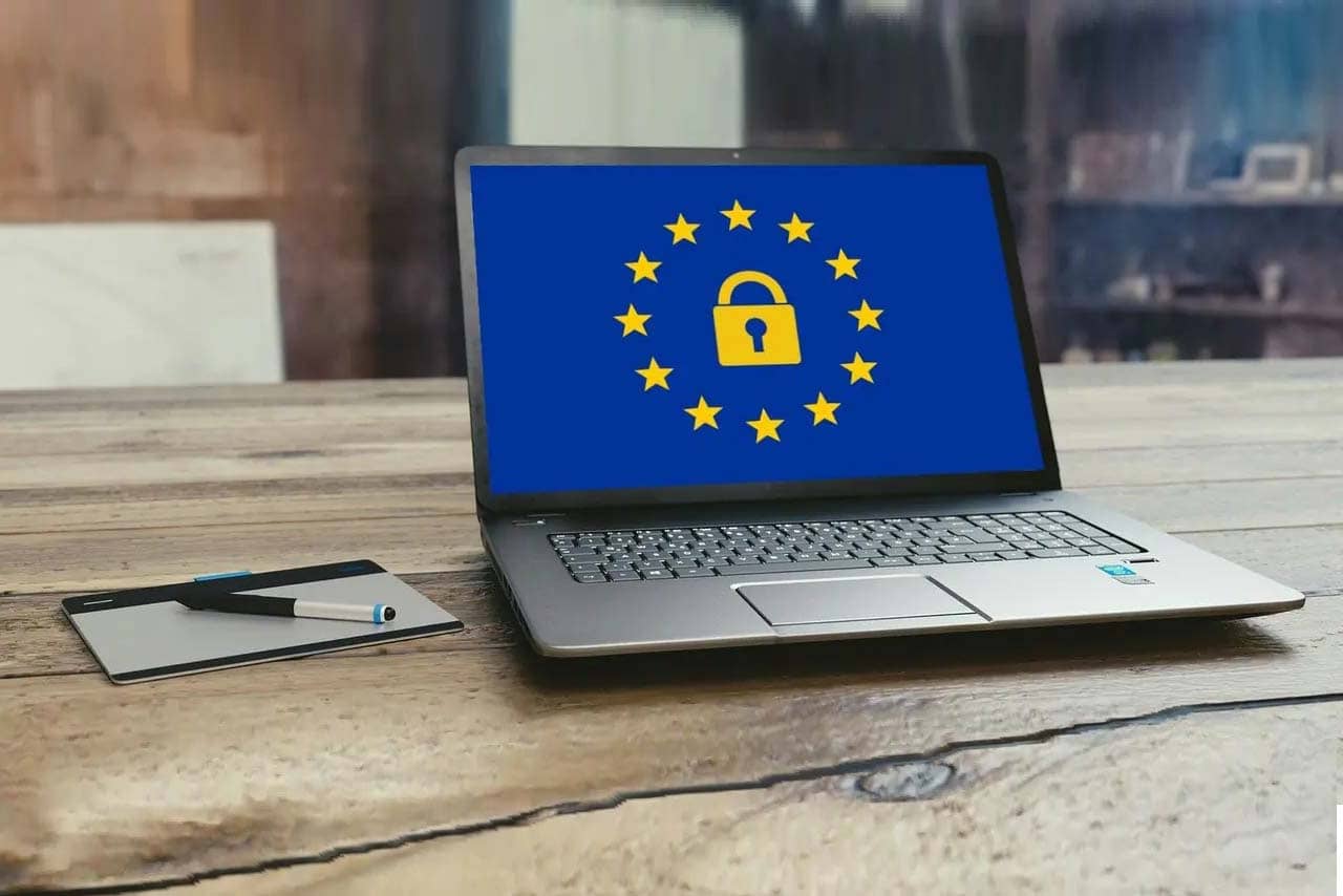 gdpr logo on laptop